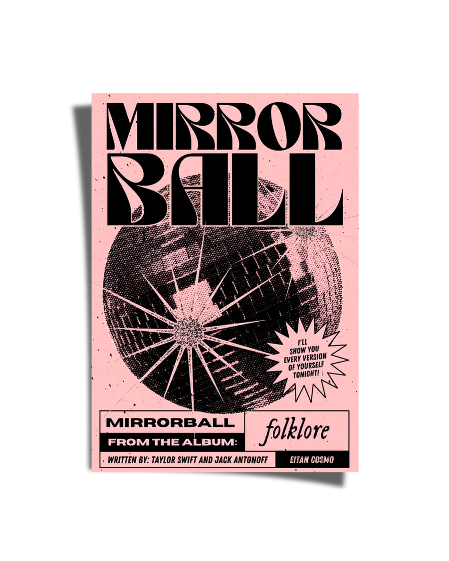 Pink Mirror Ball Poster