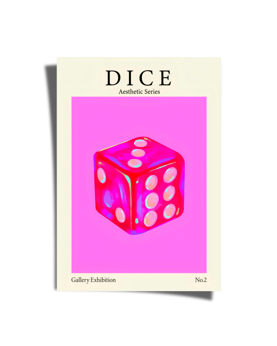 Pink Dice Poster