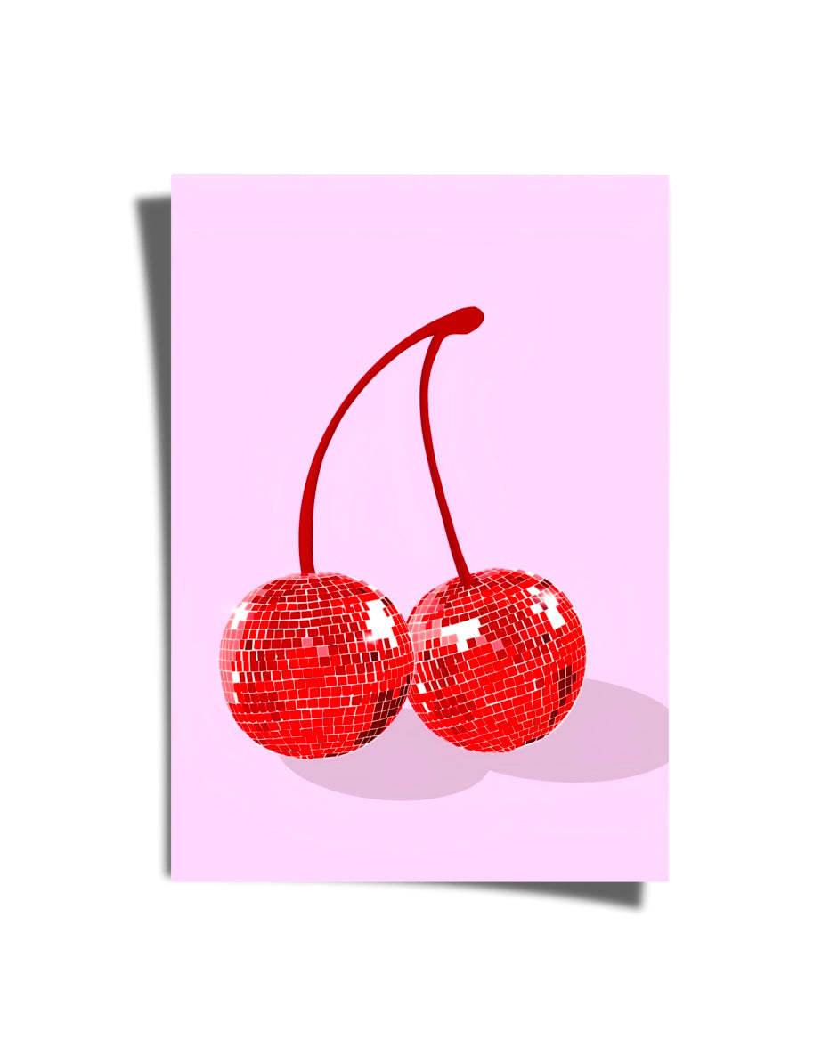 Pink Cherries Poster