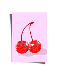 Pink Cherries Poster