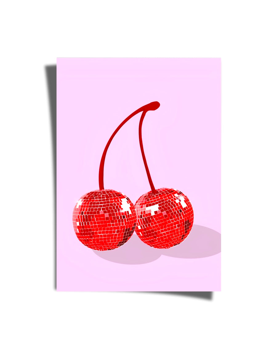 Pink Cherries Poster