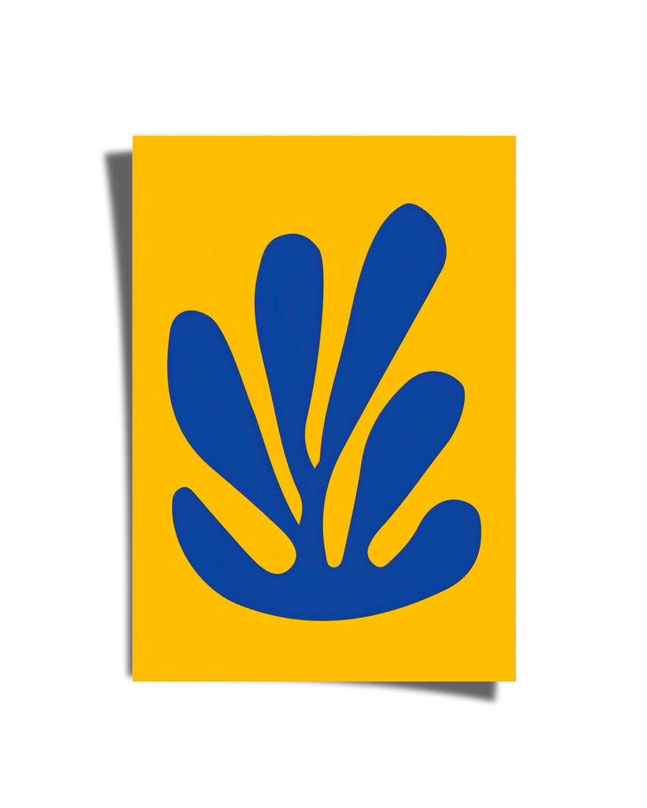 Yellow Blue Abstract Poster