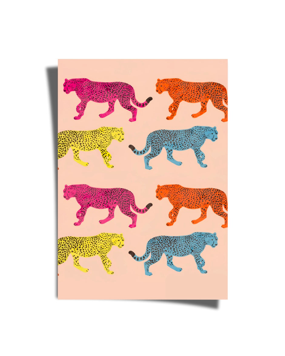 Abstract Tigers Poster