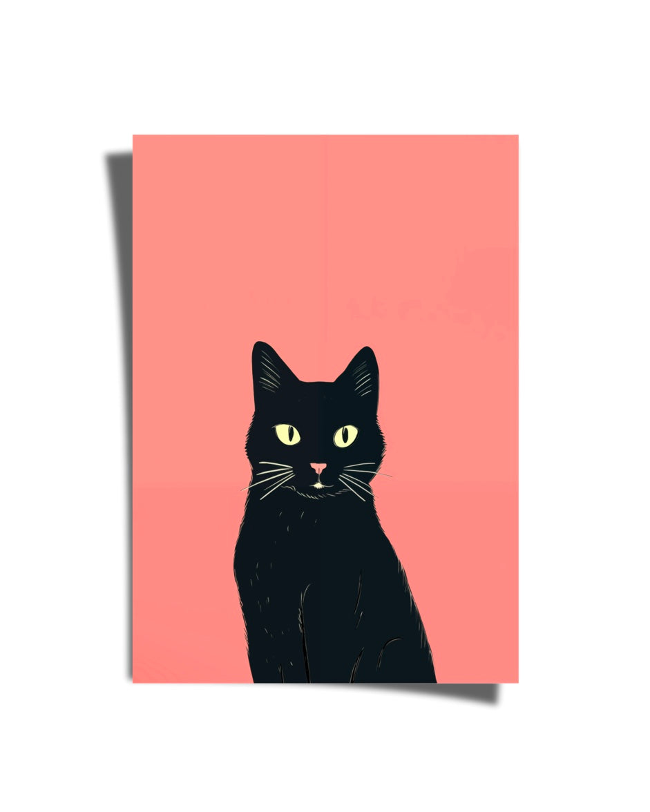 Pink Cat Poster