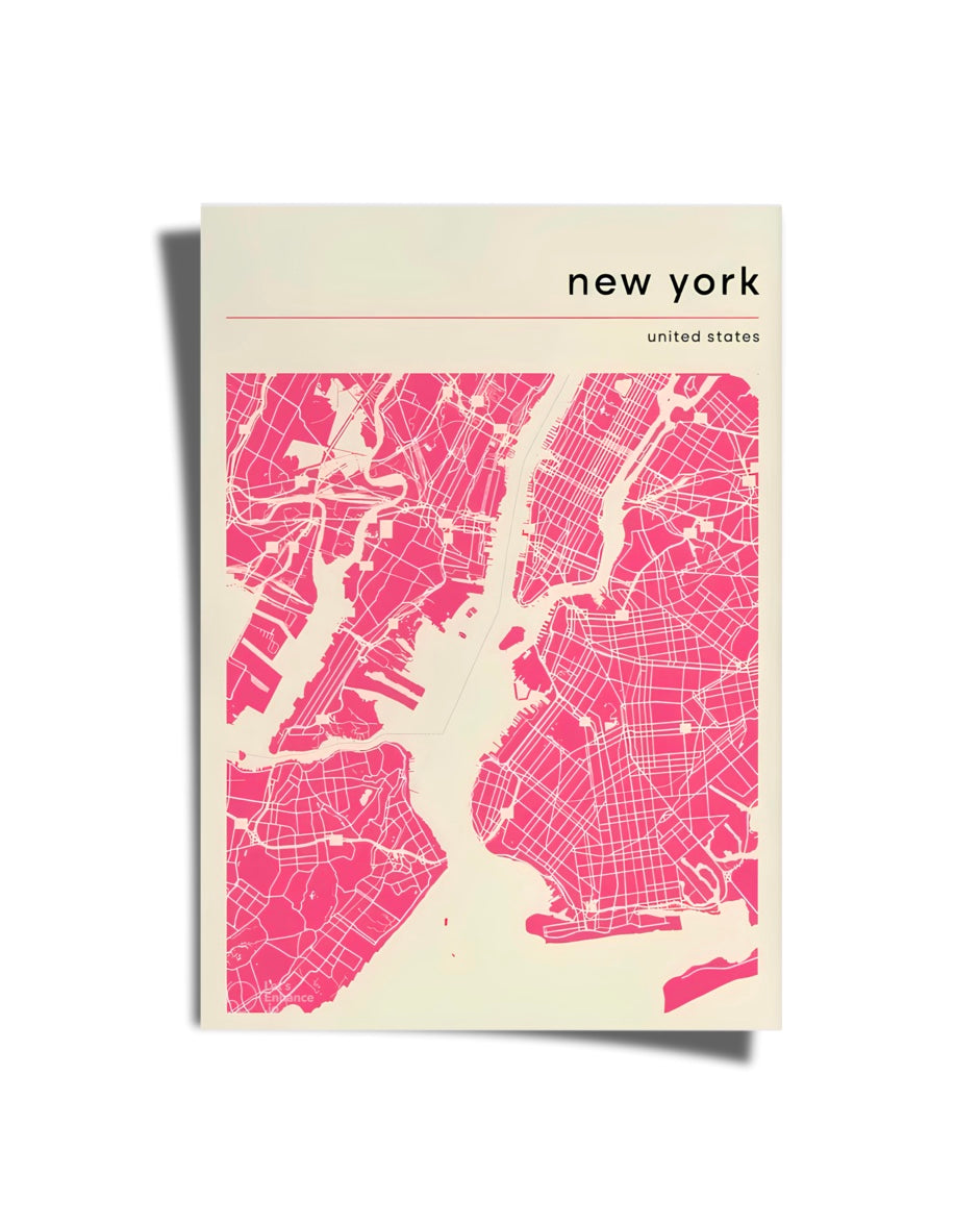 Pink New York Poster