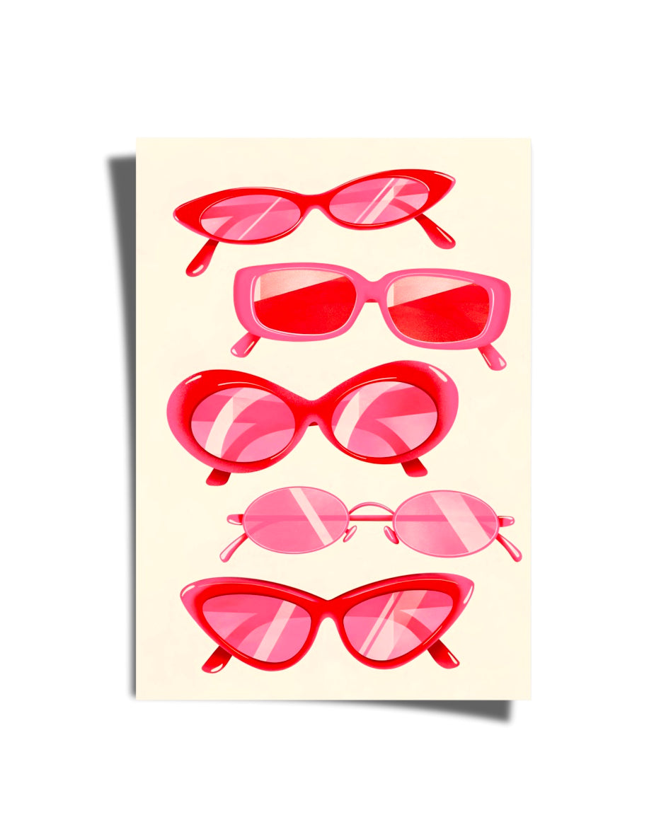 Pink Glasses Poster
