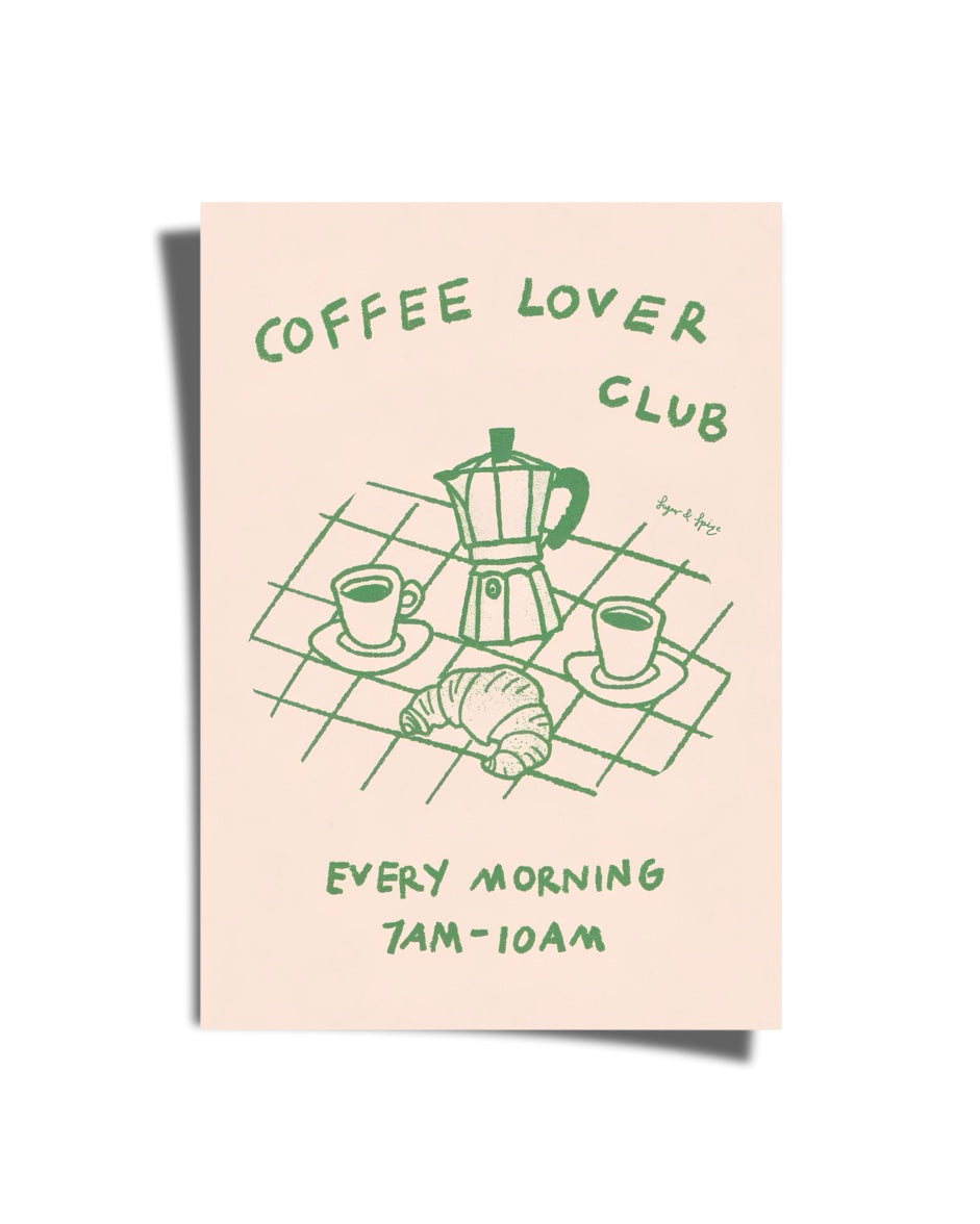 Coffee Lover Club Poster