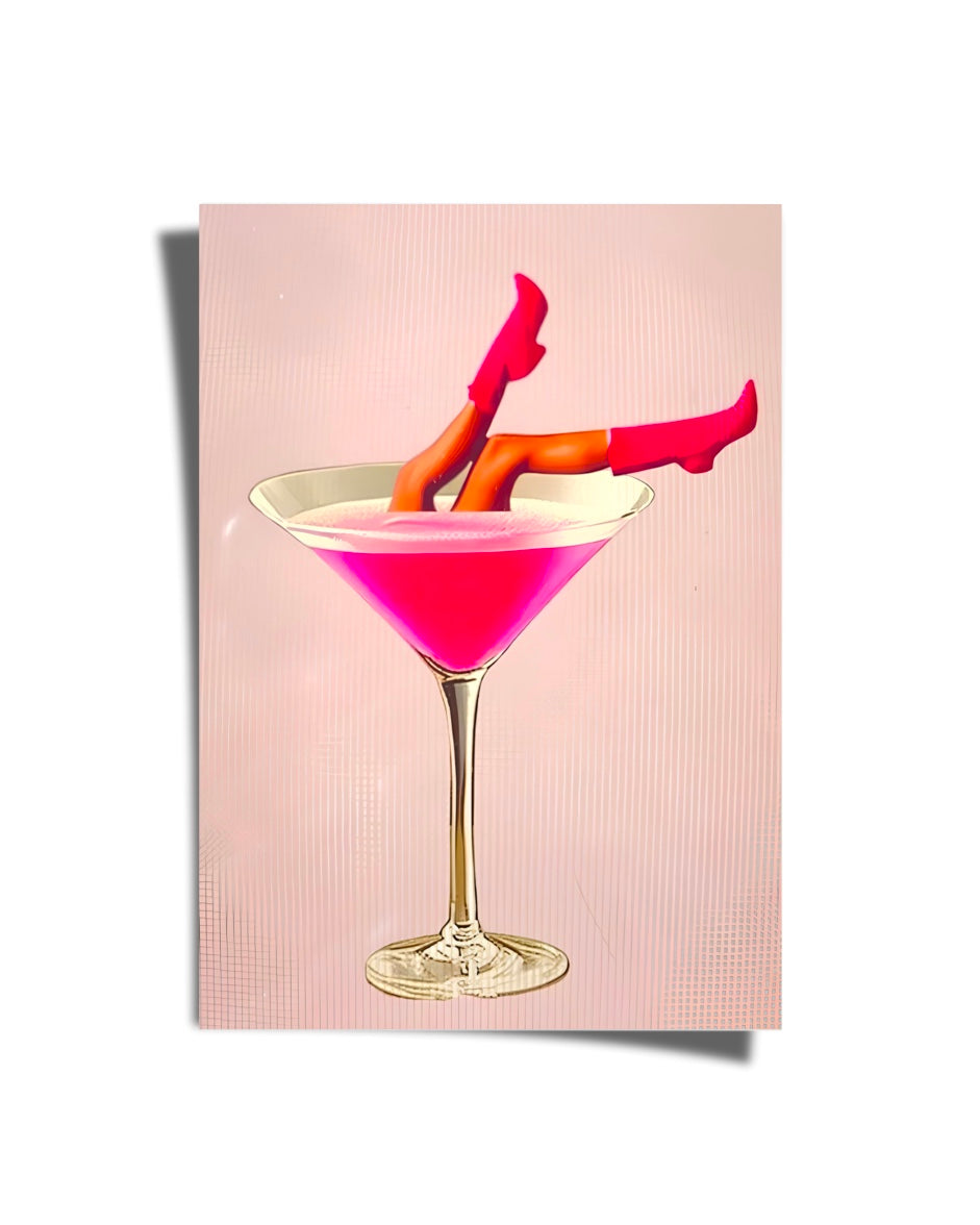 Cowboy Martini Poster