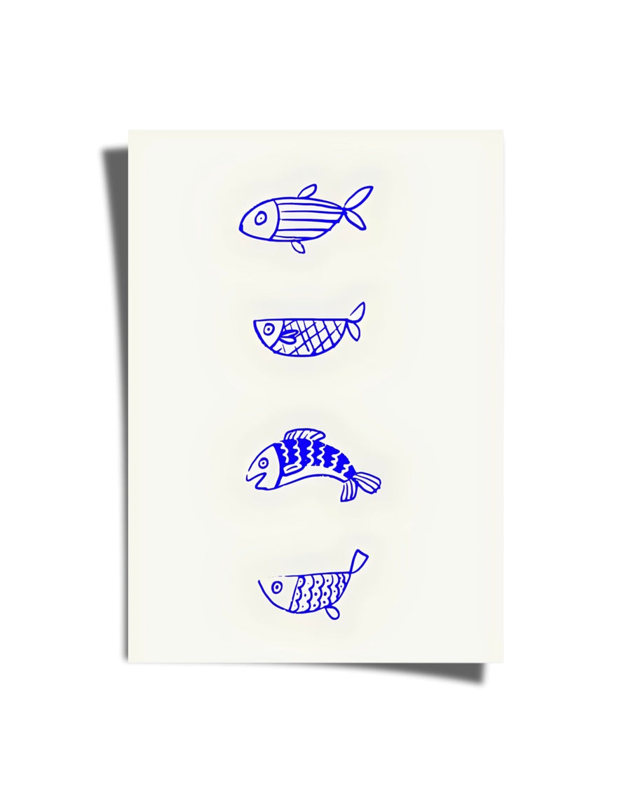 Blue Fish Poster