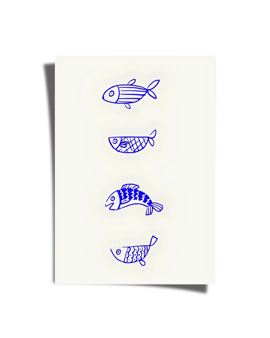 Blue Fish Poster