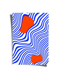 Blue And Red Abstract Poster