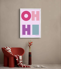 Pink Oh Hi Poster