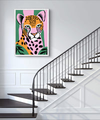 Pink And Green Tiger Poster