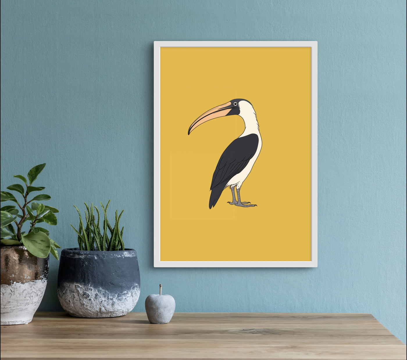 Orange Pelican Poster