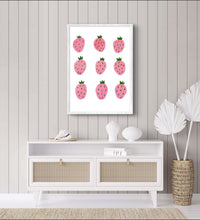 Pink Strawberries Poster
