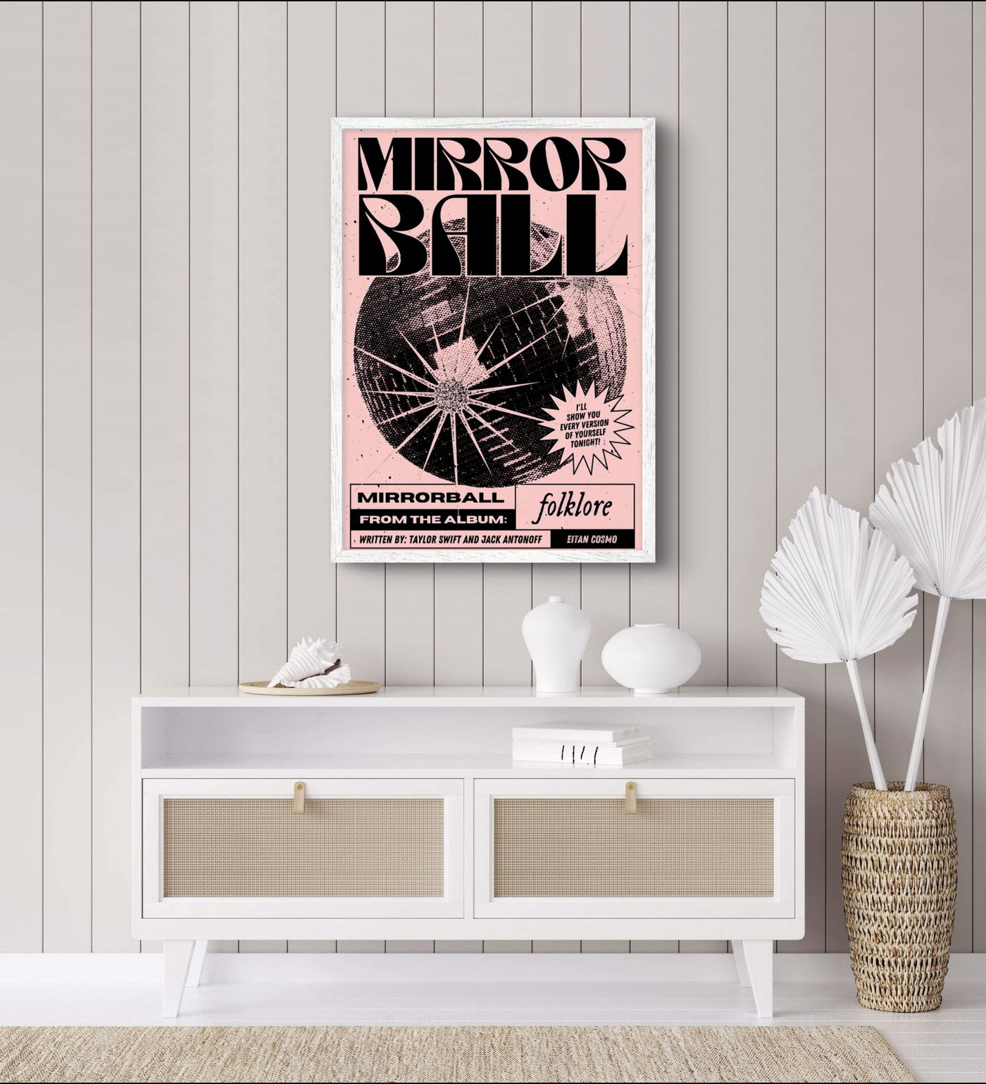 Pink Mirror Ball Poster