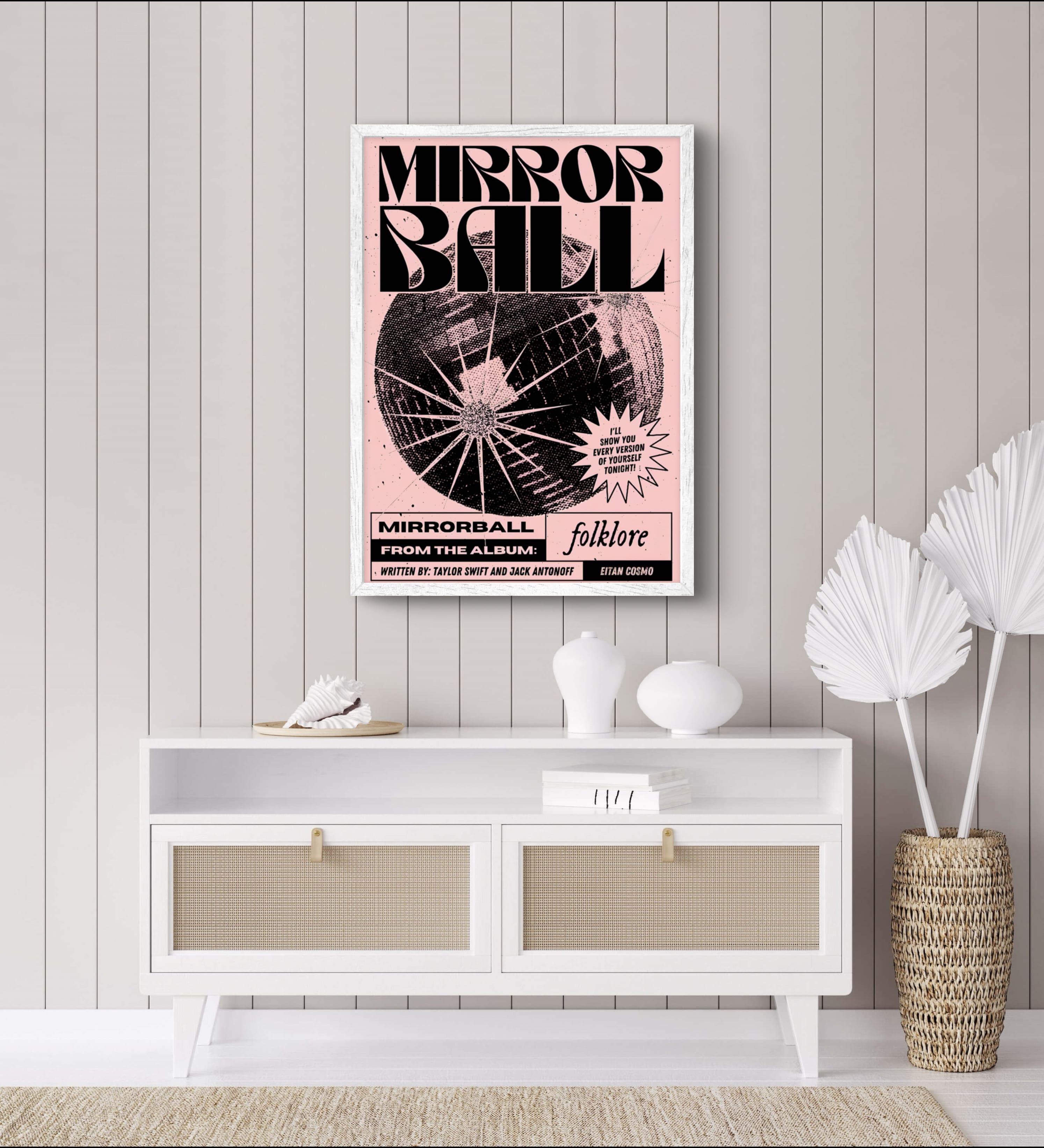 Pink Mirror Ball Poster