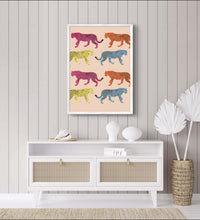 Abstract Tigers Poster