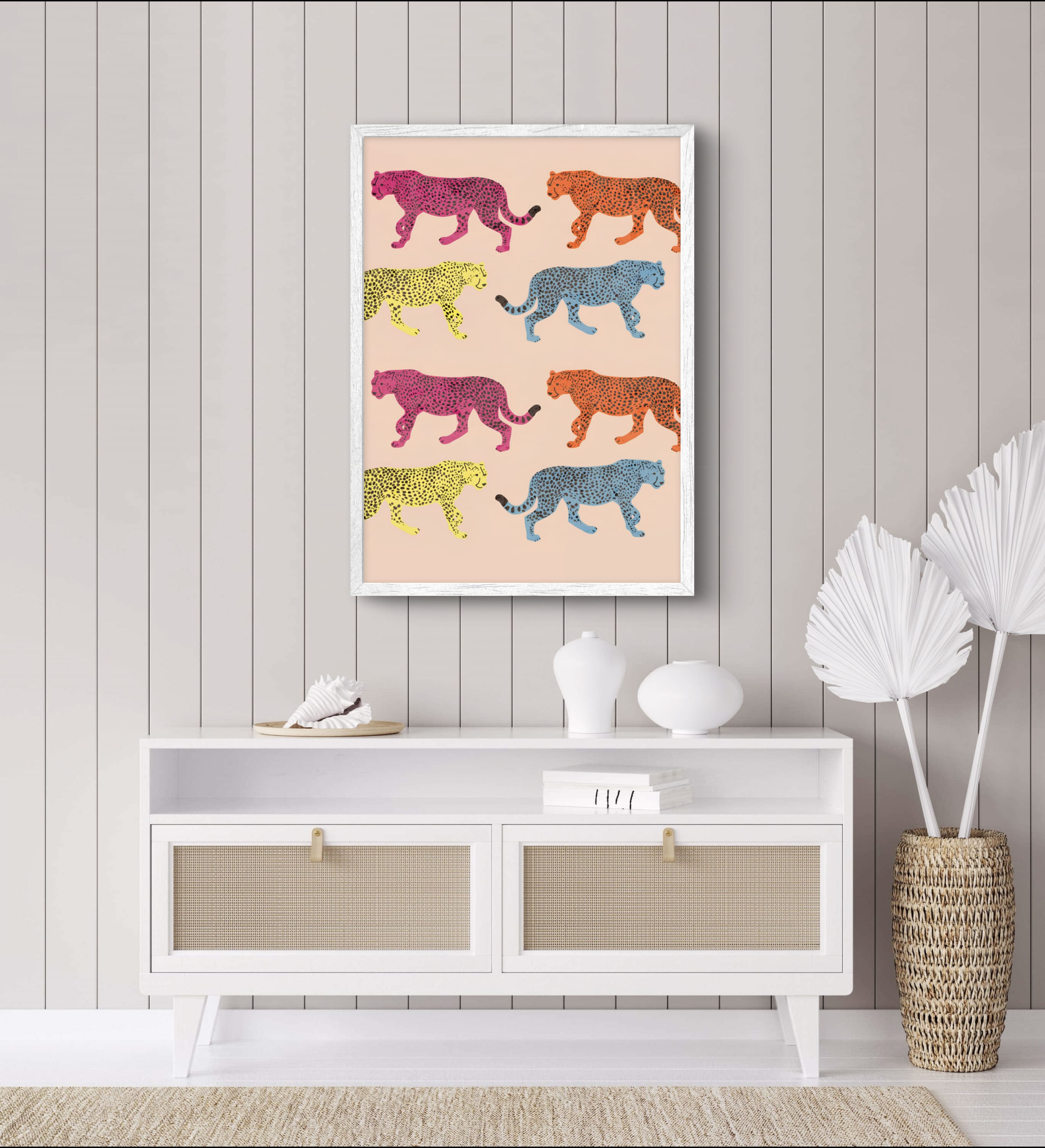 Abstract Tigers Poster