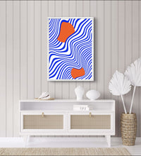Blue And Red Abstract Poster