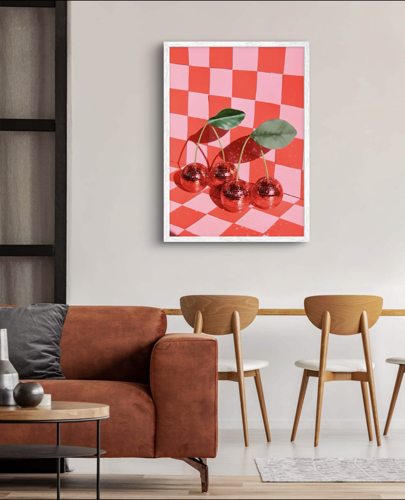 Glowing Cherries Poster