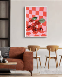 Glowing Cherries Poster