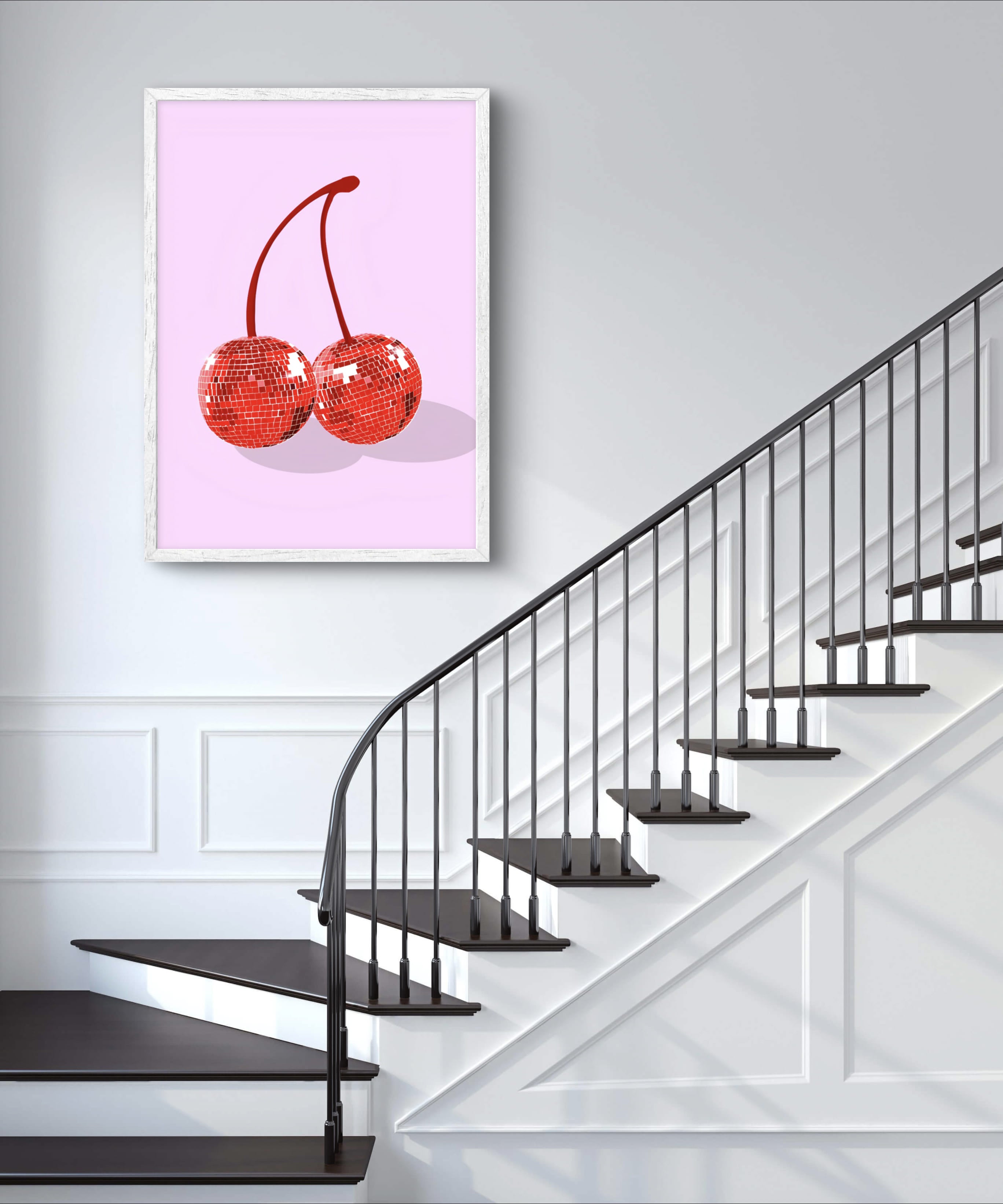 Pink Cherries Poster