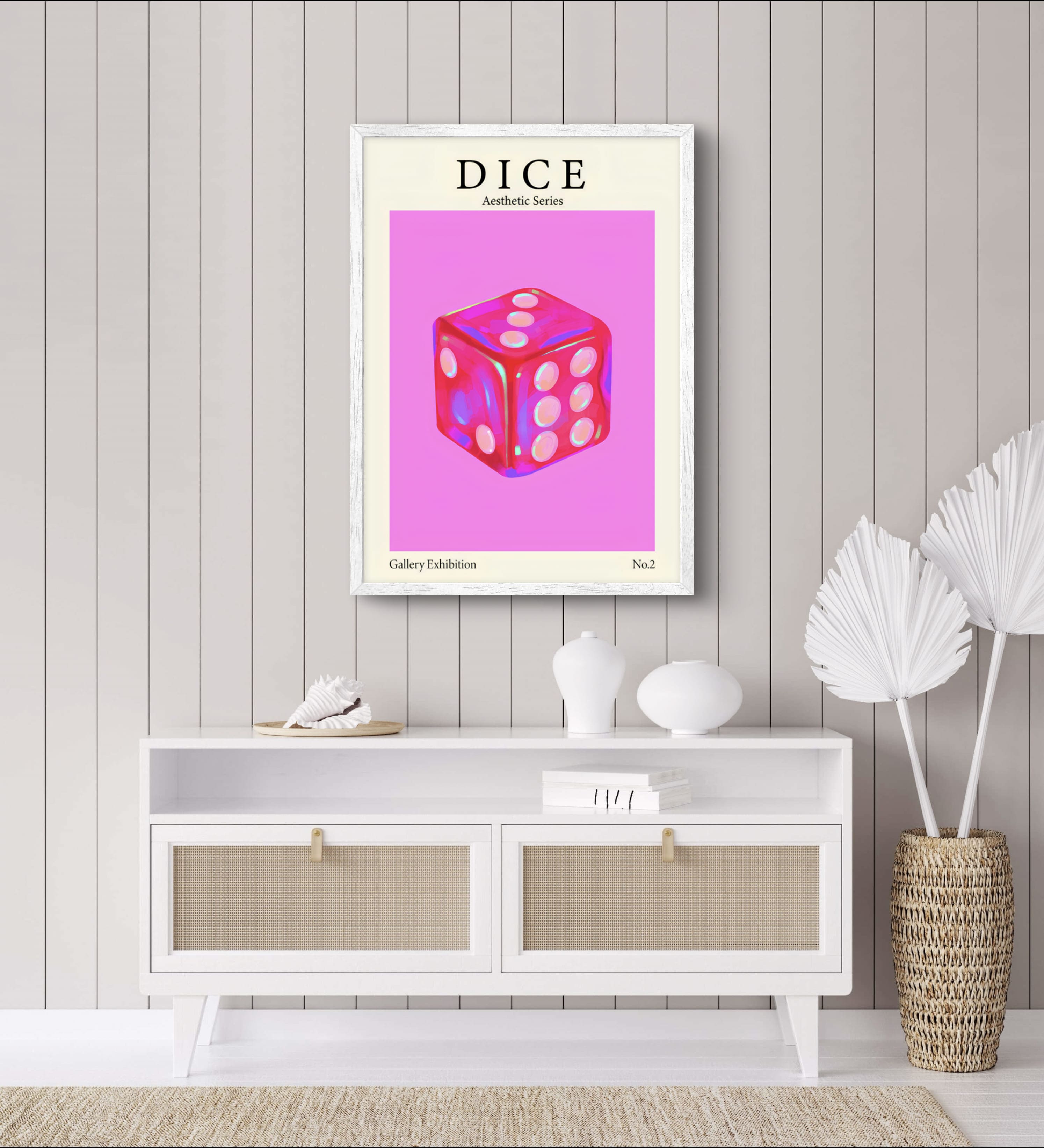 Pink Dice Poster